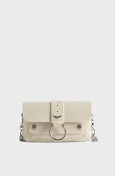 Женская белая кожаная сумка Kate Wallet Vintage Patent Белый ONESIZE ZADIG&VOLTAIRE LWBA04350_FLASH