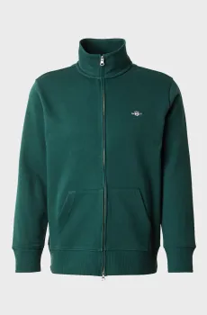 Мужская темно-зеленая спортивная кофта REG SHIELD FULL ZIP SWEAT Зеленый S Gant 2008006