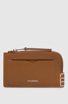 Коричневый кожаный картхолдер Loafer