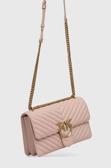 Кожаная сумочка Pinko цвет розовый 100941 A0GK Кожаная сумочка Pinko цвет розовый 100941 A0GK