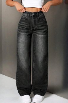 HUNTER & HAYES Women Wide Leg High-Rise Low Distress Jeans