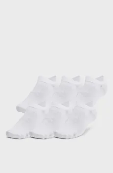 Белые носки (6 пар) UA Essential No Show Белый 31.5-36.5 Under Armour 1382611-100