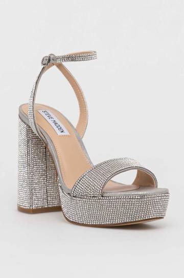 Сандалии Steve Madden Lessa-R цвет серебрянный SM11002394 Сандалии Steve Madden Lessa-R цвет серебрянный SM11002394