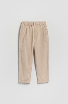 Reserved - Штани-чиноси з високим вмістом бавовни - кремовий - 435HK-01X