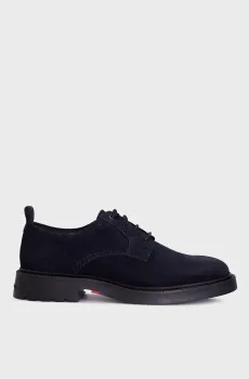 Мужские темно-синие замшевые дерби LIGHT HILFIGER LWT SUEDE SHOE Синий 44 Tommy Hilfiger FM0FM05088