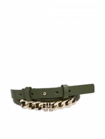Tommy Hilfiger Жіночий ремінь Th Chic Chain Waist 2.0 AW0AW15386 Зелений Tommy Hilfiger Жіночий ремінь Th Chic Chain Waist 2.0 AW0AW15386 Зелений