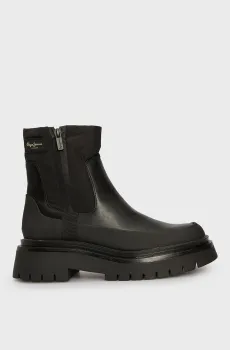 Женские черные полусапоги QUEEN CHELSEA Черный 39 Pepe Jeans PLS50528