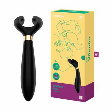 Вибратор для пар Satisfyer Endless Fun черный, 1 шт Вибратор для пар Satisfyer Endless Fun черный, 1 шт