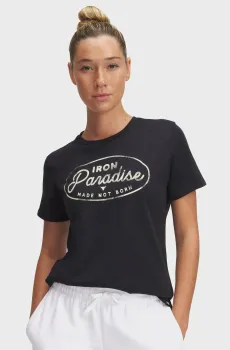 Женская черная футболка UA Pjt Rck W HW SS Tools Черный XS Under Armour 1386441-001