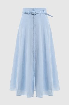 Голубая юбка миди Dugald из льна