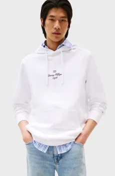 Мужское белое худи OUTLINE FLAG SCRIPT Белый XL Tommy Hilfiger MW0MW39372