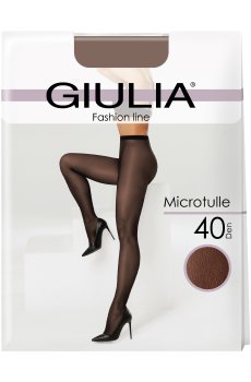 Колготки женские Giulia Microtulle без шортиков, 40 DEN, Fumo, размер 3
