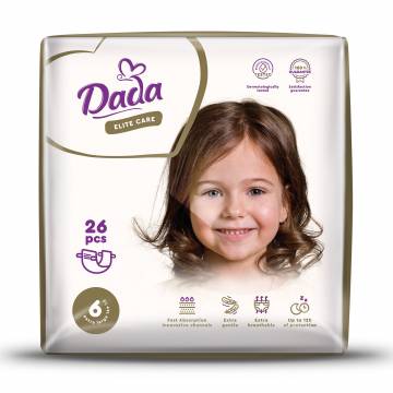 Подгузники Dada Elite Care Extra Large размер 6 (16+ кг), 26 шт Подгузники Dada Elite Care Extra Large размер 6 (16+ кг), 26 шт