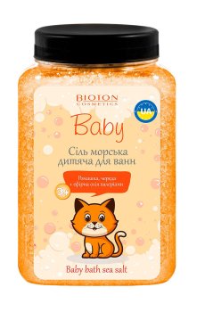 Детская морская соль для ванн Bioton Cosmetics Детская Линия Рыжик с ромашкой, чередой, эфирное масло валерианы, 750 г