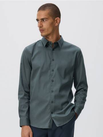 Reserved - Рубашка slim fit - сіро-зелений - TH535-96X Reserved - Рубашка slim fit - сіро-зелений - TH535-96X