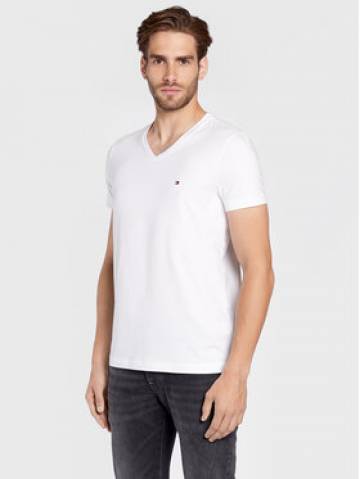 Tommy Hilfiger Футболка Core Stretch MW0MW27540 Білий Slim Fit Tommy Hilfiger Футболка Core Stretch MW0MW27540 Білий Slim Fit