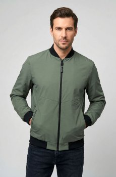 Мужской бомбер-ветровка зеленого цвета SB-26310-fly-green