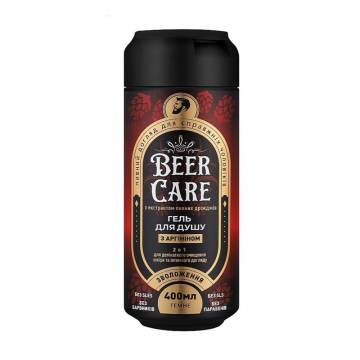 Мужской гель для душа 2 в 1 Beer Care Увлажнение, с аргинином, 400 мл