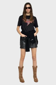 Женская черная футболка Edwin Черный L ZADIG&VOLTAIRE JWTS02856_BLACK