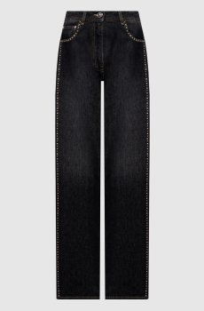 Черные джинсы с логотип патч