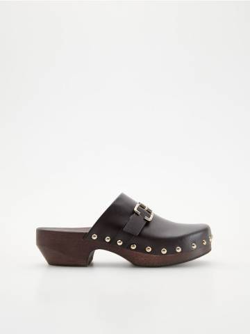 Reserved - LADIES` MULES - темно коричневий - 321GA-89X Reserved - LADIES` MULES - темно коричневий - 321GA-89X