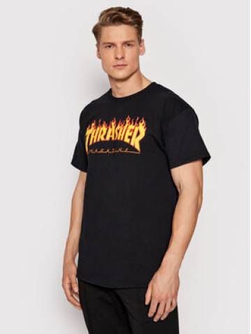Thrasher Футболка Flame Чорний Regular Fit Thrasher Футболка Flame Чорний Regular Fit