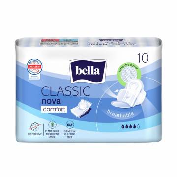 Гігієнічні прокладки Bella Classic Nova Сomfort, 10 шт Гігієнічні прокладки Bella Classic Nova Сomfort, 10 шт