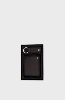 Мужской набор аксессуаров (кошелек, брелок) Черный ONESIZE Tommy Hilfiger AM0AM07931