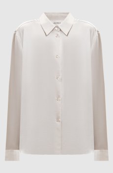 Бежевая блуза из шелка