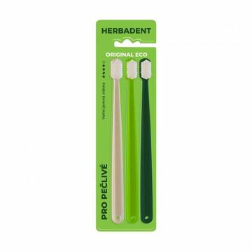 Набор зубных щеток Herbadent Original Eco супер мягкая, 3 шт Набор зубных щеток Herbadent Original Eco супер мягкая, 3 шт