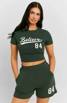 Женская зеленая футболка Зеленый XS Tally Weijl STSCOPIMBA17