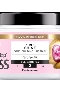 Маска Gliss Performance Treat 4 в 1 Блеск, для поврежденных и окрашенных волос, 400 мл