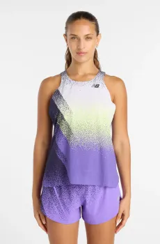 Женская фиолетовая майка Race Day Ultra Light Printed Фиолетовый L New Balance WT61B671EPU