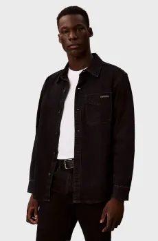Мужская черная джинсовая рубашка STONE Черный L Calvin Klein Jeans LV04RE714G