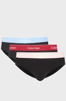 Мужские черные брифы (3 шт) HIP BRIEF Черный M Calvin Klein LV00NB4388