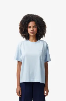 Женская голубая футболка Голубой 40 Lacoste TF0503T01