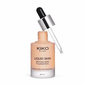 Тональная основа для лица Kiko Milano Liquid Second Skin Foundation, SPF 15, 30 Warm Beige, 30 мл Тональная основа для лица Kiko Milano Liquid Second Skin Foundation, SPF 15, 30 Warm Beige, 30 мл