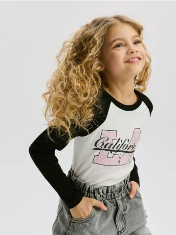 Reserved - GIRLS` BLOUSE - чорний - 497EC-99X Reserved - GIRLS` BLOUSE - чорний - 497EC-99X