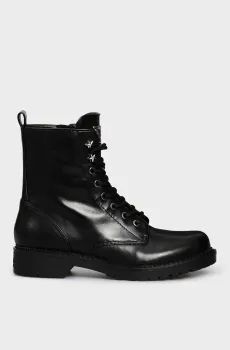 Женские черные кожаные ботинки Черный 39 Guess FL7TS2LEA10