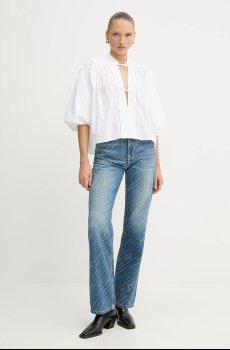 Хлопковая блузка BOSS Orange C_Bales