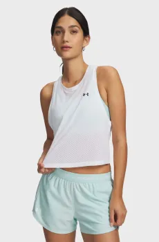 Женская белая майка Tech Sport Mesh Crop Tank Белый M Under Armour 6011229-100