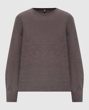 Коричневый джемпер из шелка и кашемира