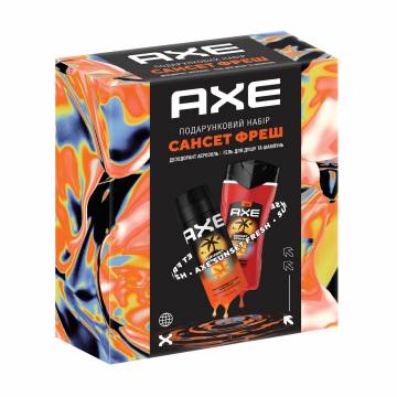 Подарочный набор мужской Axe Sunset Fresh (дезодорант-аэрозоль, 150 мл + шампунь-гель для душа, 250 мл) Подарочный набор мужской Axe Sunset Fresh (дезодорант-аэрозоль, 150 мл + шампунь-гель для душа, 250 мл)