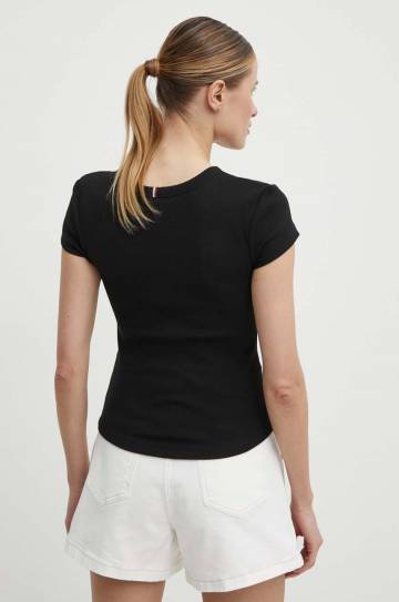 Футболка Tommy Hilfiger женская цвет чёрный WW0WW41776 Футболка Tommy Hilfiger женская цвет чёрный WW0WW41776