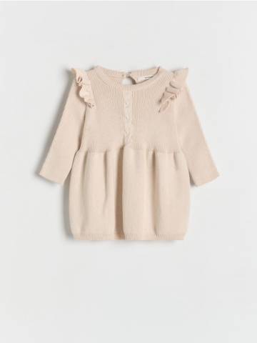 Reserved - Трикотажна сукня - кремовий - 937CY-01X Reserved - Трикотажна сукня - кремовий - 937CY-01X