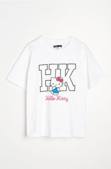 Бавовняна футболка з коротким рукавом Hello Kitty - білий