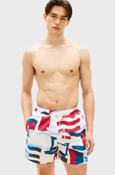 Мужские плавательные шорты с узором MEDIUM DRAWSTRING Разноцветный XL Tommy Hilfiger UM0UM03491