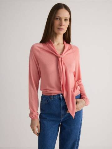 Reserved - LADIES` SWEATER - персиковий - 709GG-24X Reserved - LADIES` SWEATER - персиковий - 709GG-24X