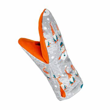 Перчатка кухонная Home Line Гномы, серая, 16*28 см (полупанама) (178997) Перчатка кухонная Home Line Гномы, серая, 16*28 см (полупанама) (178997)