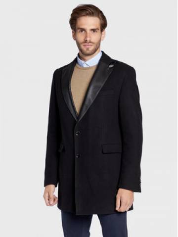 CG - CLUB of GENTS Вовняне пальто Piper-K 254001-001 Чорний Slim Fit CG - CLUB of GENTS Вовняне пальто Piper-K 254001-001 Чорний Slim Fit